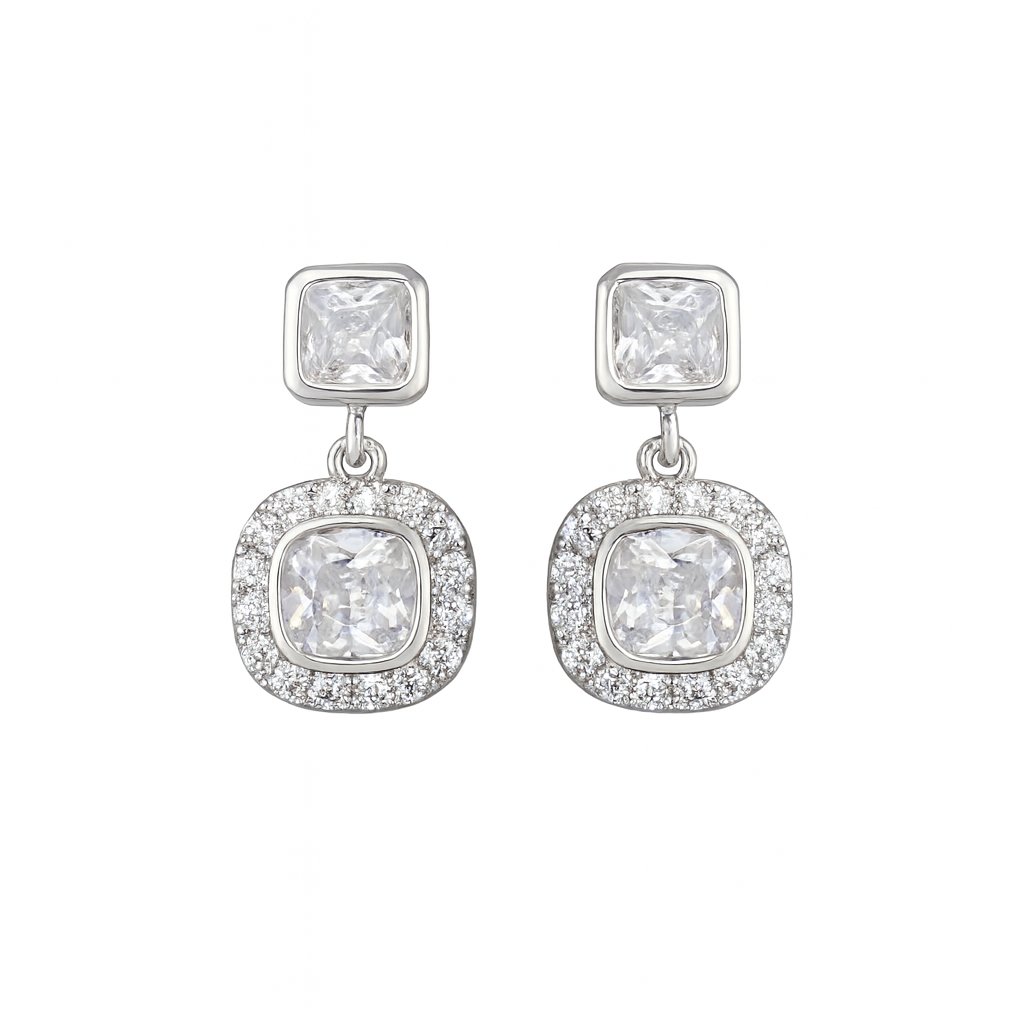 IMG_4745 Sparkle Square Drop Earrings - Image 1