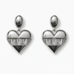 Midnight Shine Heart Earrings