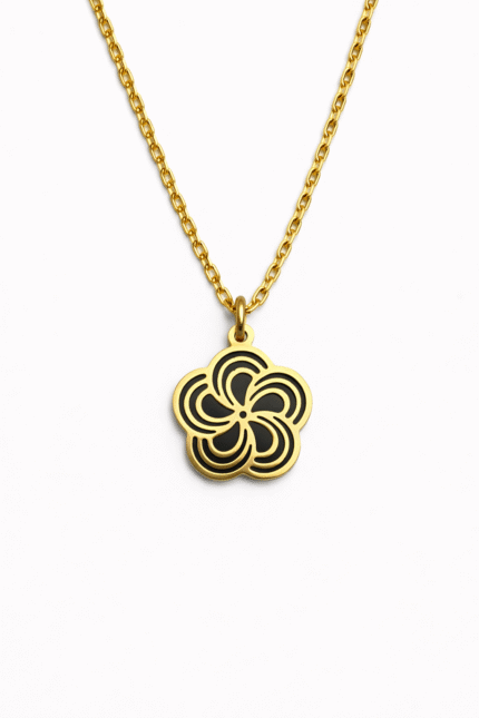 Midnight Petal pendant